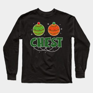 Funny Chest Nuts Couples Christmas Chestnuts Long Sleeve T-Shirt